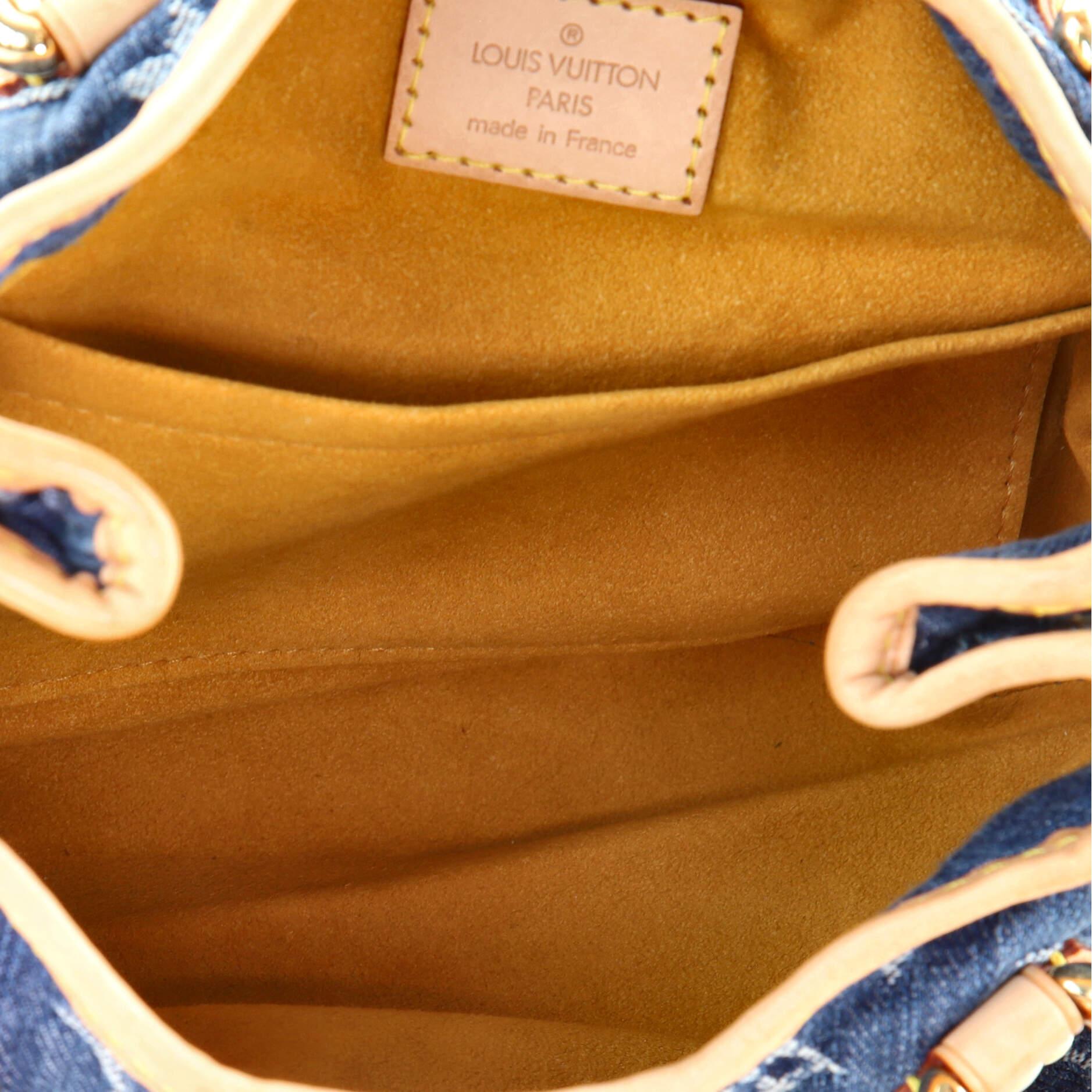 Gray Louis Vuitton Pleaty Handbag Denim Small