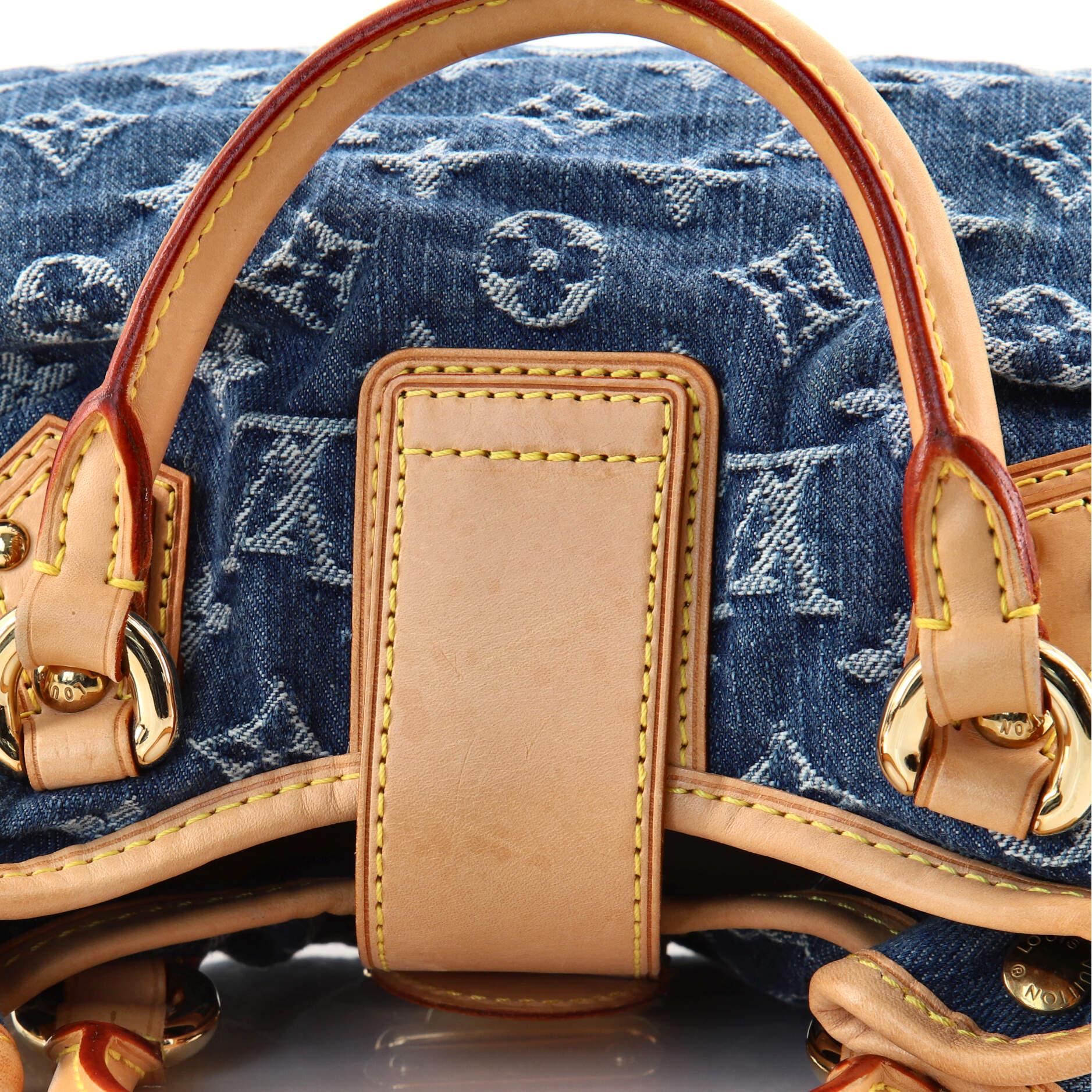 Louis Vuitton Pleaty Handbag Denim Small In Good Condition In NY, NY