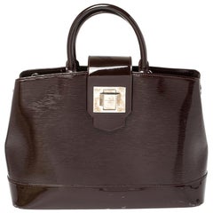 Louis Vuitton Plum Electric Epi Leather Mirabeau GM Bag