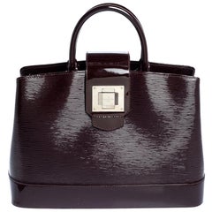 Louis Vuitton Plum Electric Epi Leather Mirabeau GM Bag