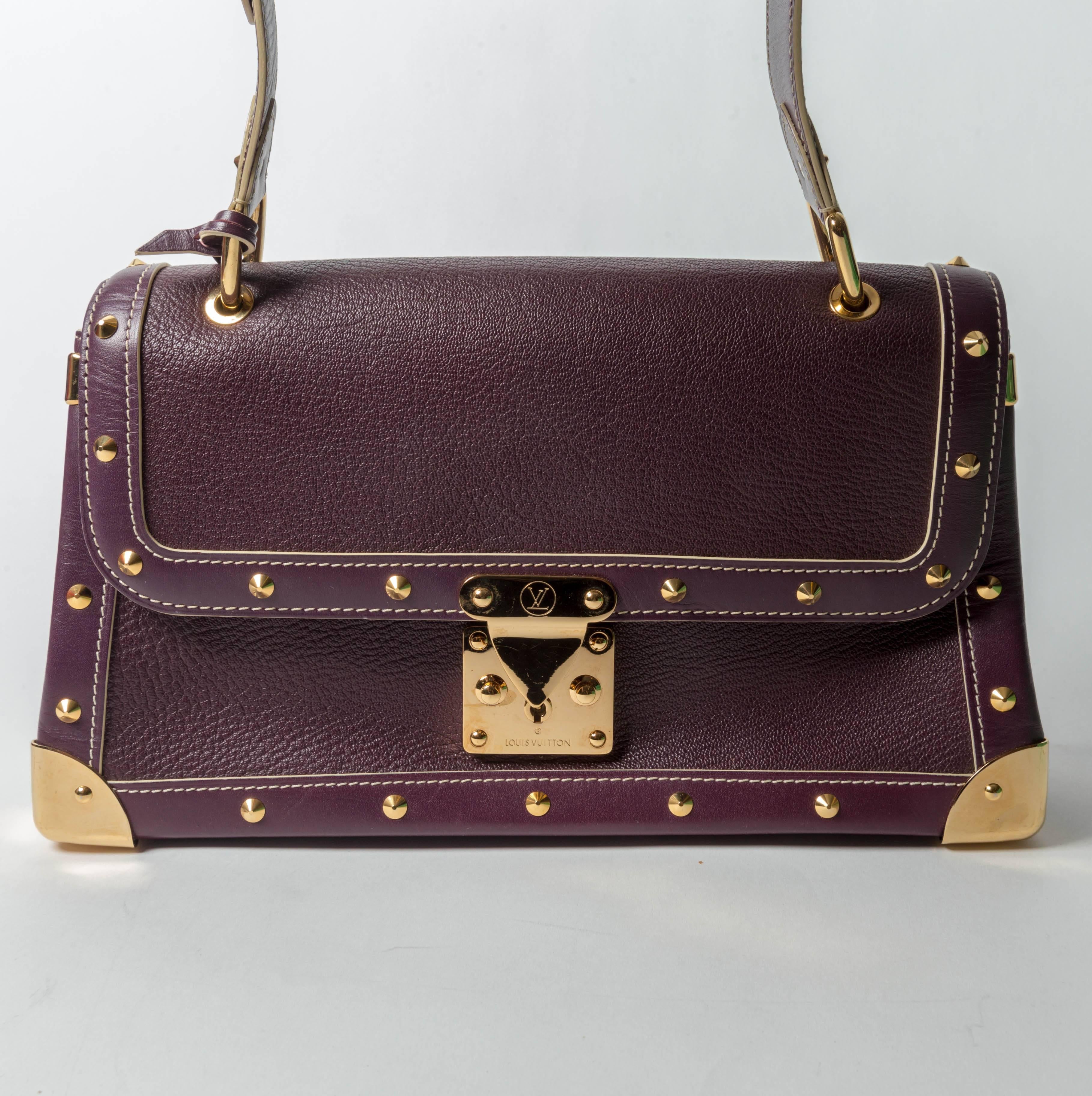 Louis Vuitton Plum Suhali le Talentueux Shoulder Bag For Sale 2