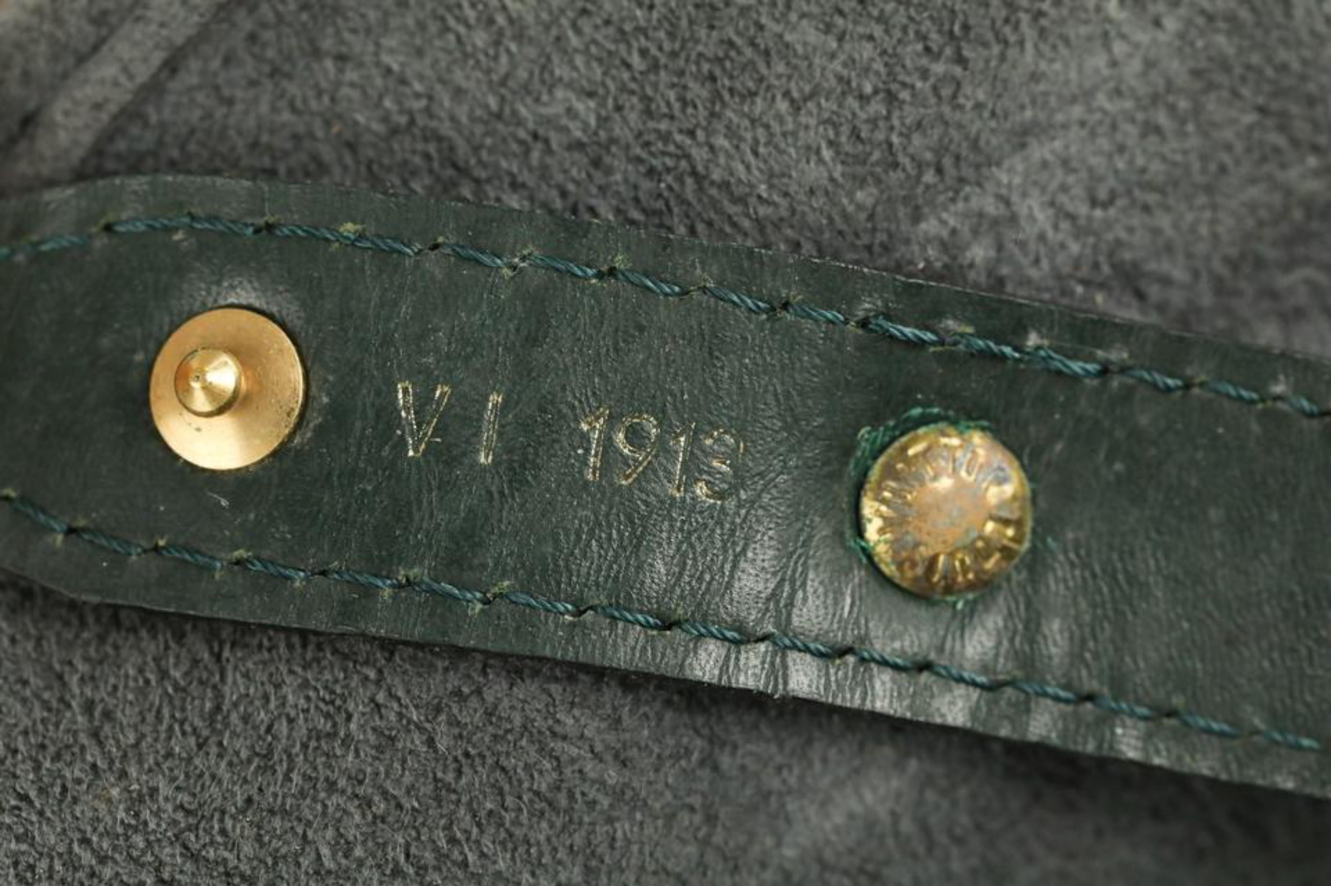 Louis Vuitton Poche Helanga 1 Green Leather Weekend/Travel Bag 23042056 5