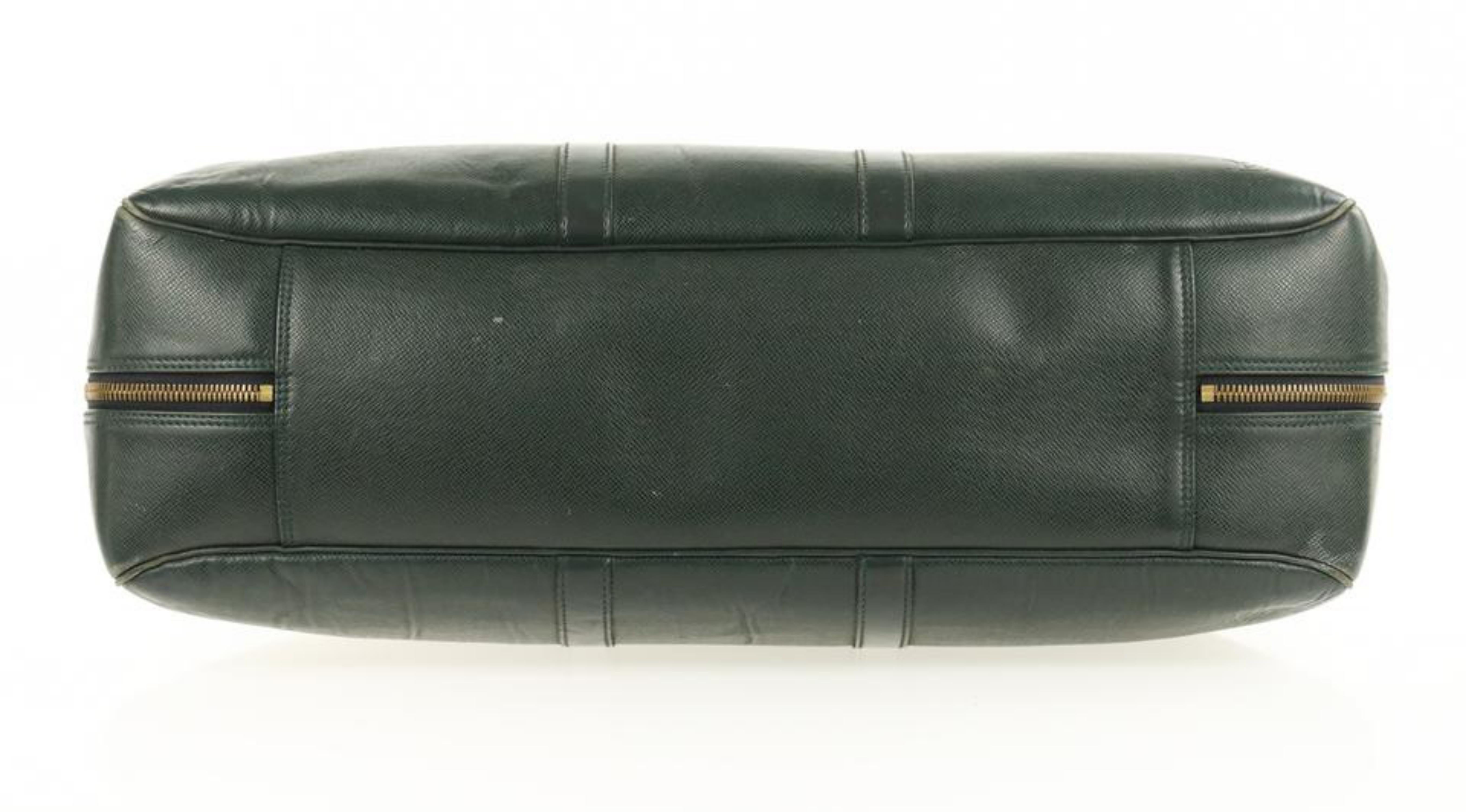 Women's Louis Vuitton Poche Helanga 1 Green Leather Weekend/Travel Bag 23042056