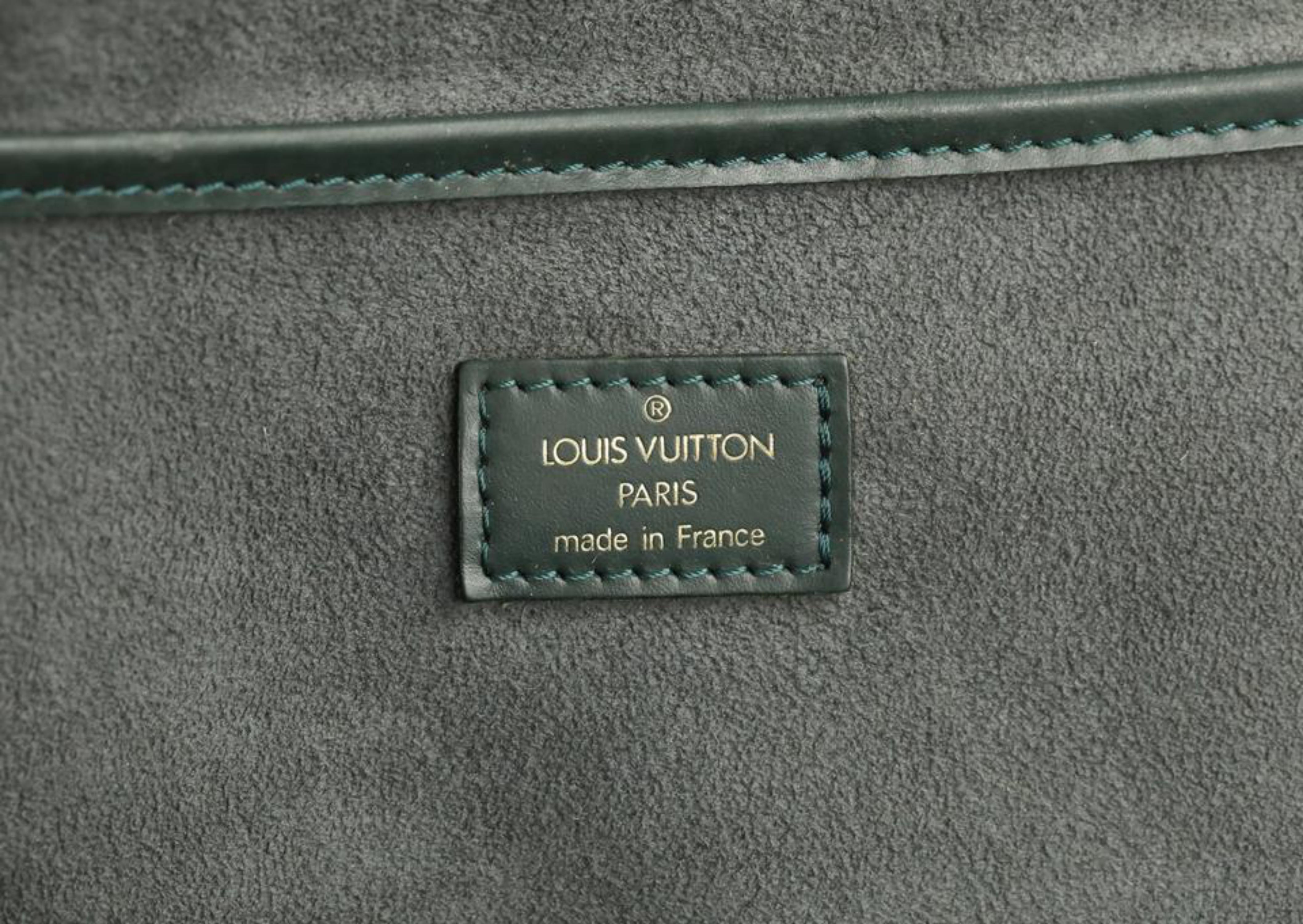 Louis Vuitton Poche Helanga 1 Green Leather Weekend/Travel Bag 23042056 4