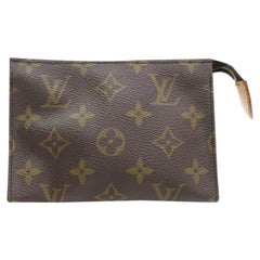 Louis Vuitton Poche Monogram Toiletry Pouch 15 Toilette 868037 Brown Coated Canv