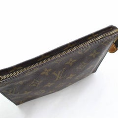 Louis Vuitton Poche Monogram Toiletry Pouch 19 Toilette 868023 Brown Coated Canv