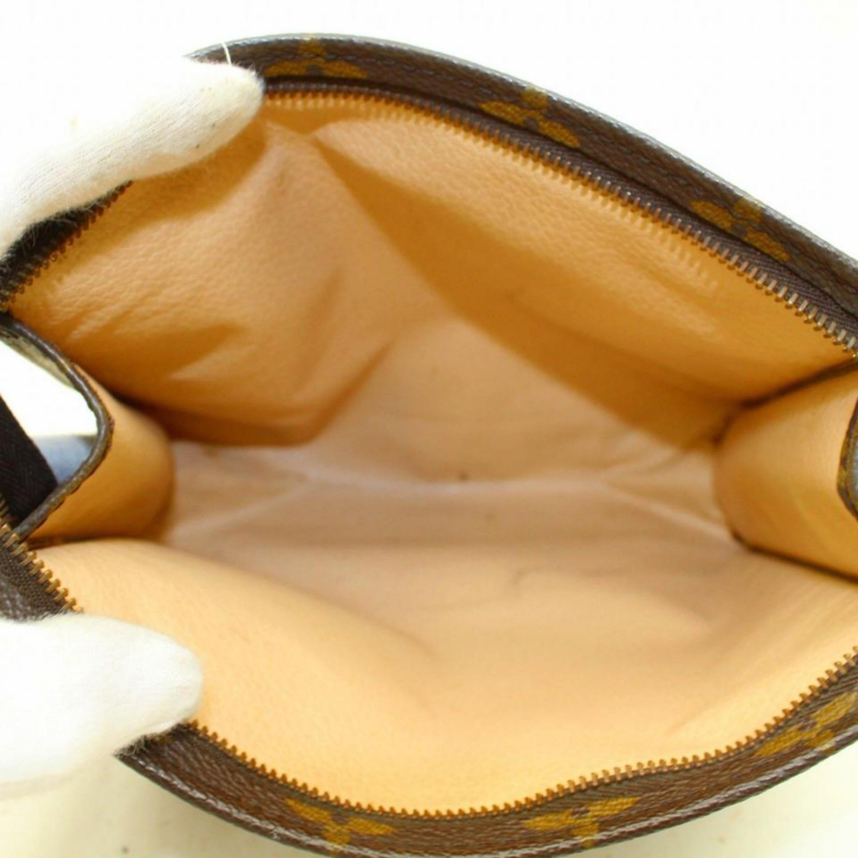 Louis Vuitton Poche Monogram Toiletry Pouch Toilette 19 868316 Brown Coated Canv For Sale 6