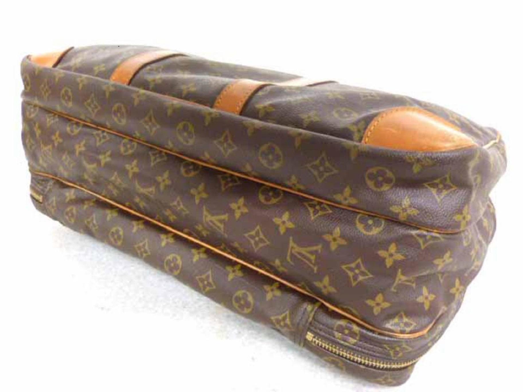 Louis Vuitton Poche Sac Trois 223277 Brown Coated Canvas Weekend/Travel Bag For Sale 5
