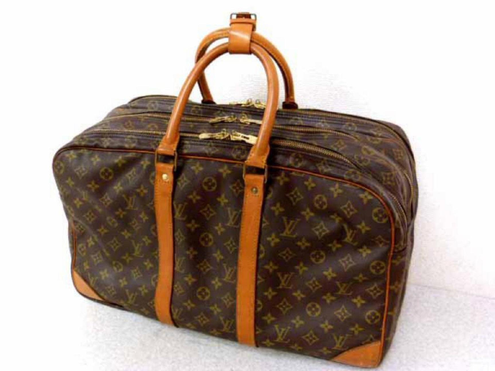 Louis Vuitton Poche Sac Trois 223277 Brown Coated Canvas Weekend/Travel Bag For Sale 6