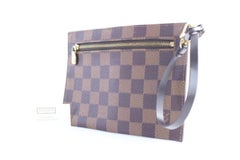 Louis Vuitton Pochette 227589 Ebene Damier Canvas Wristlet