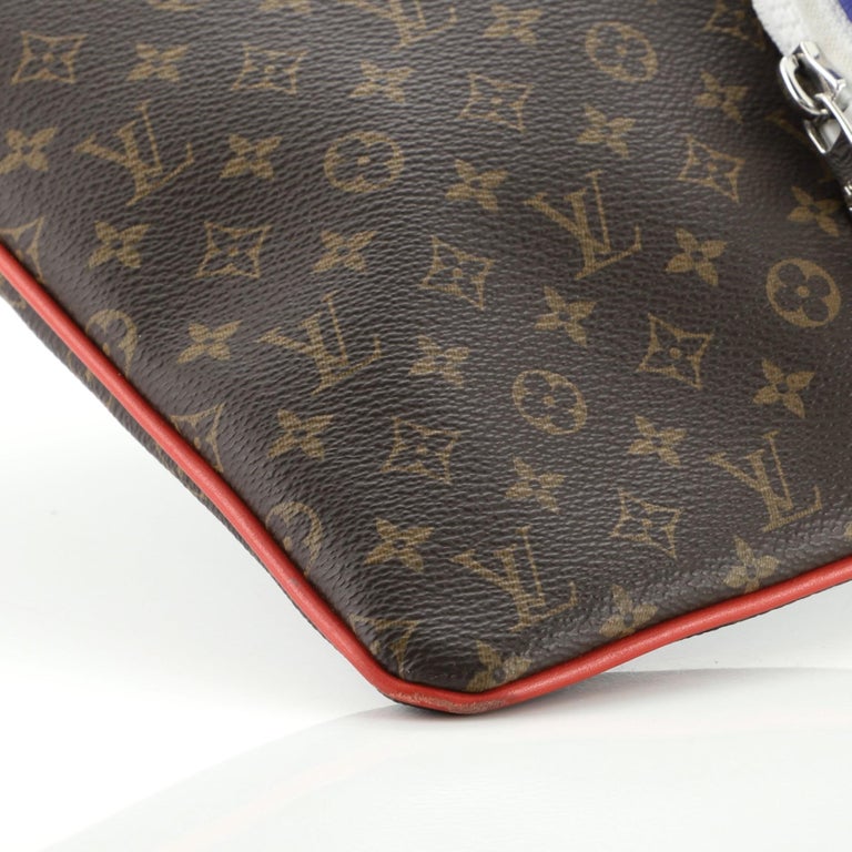 Pochette A4 Multipocket Pouch Monogram Canvas and Printed Leather
