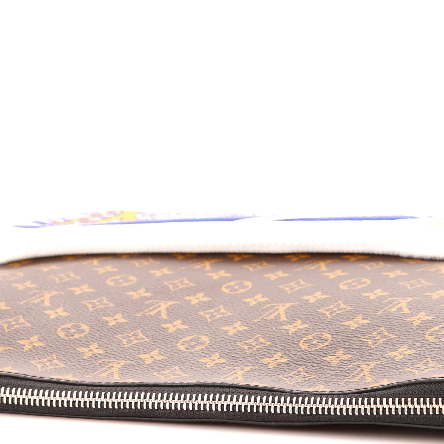 Louis Vuitton Pochette A4 Multipocket Pouch Monogram Canvas and Printed Leather 3