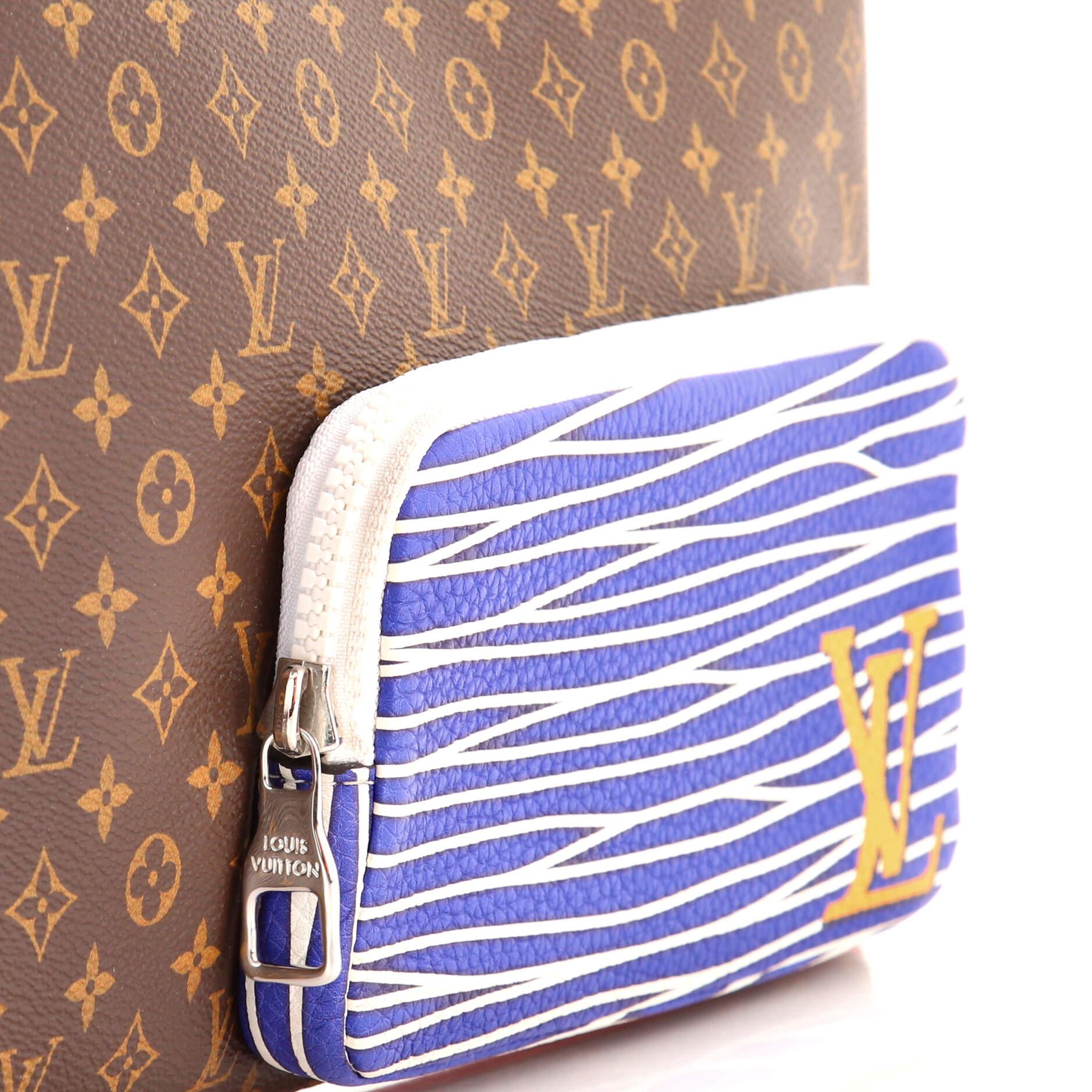 Louis Vuitton Pochette A4 Multipocket Pouch Monogram Canvas and Printed Leather 4