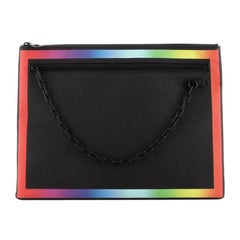 Louis Vuitton Pochette A4 Regenbogen Taiga Leder