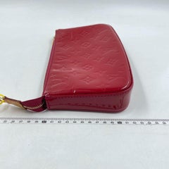 Louis Vuitton Pochette Accessoire Patent Leather Red Medium