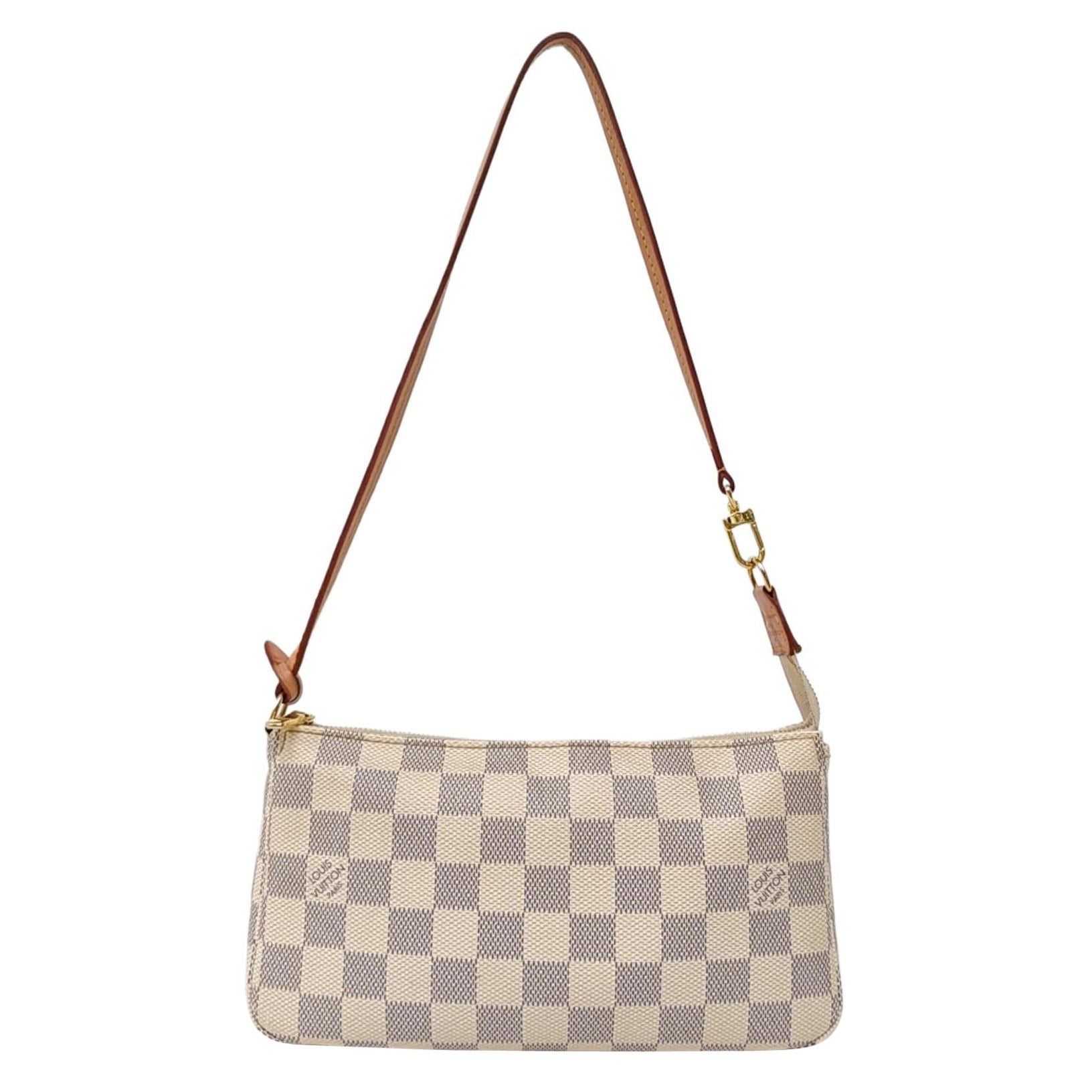 Louis Vuitton Pochette Accessoire Bianco Damier Ebene Monogram