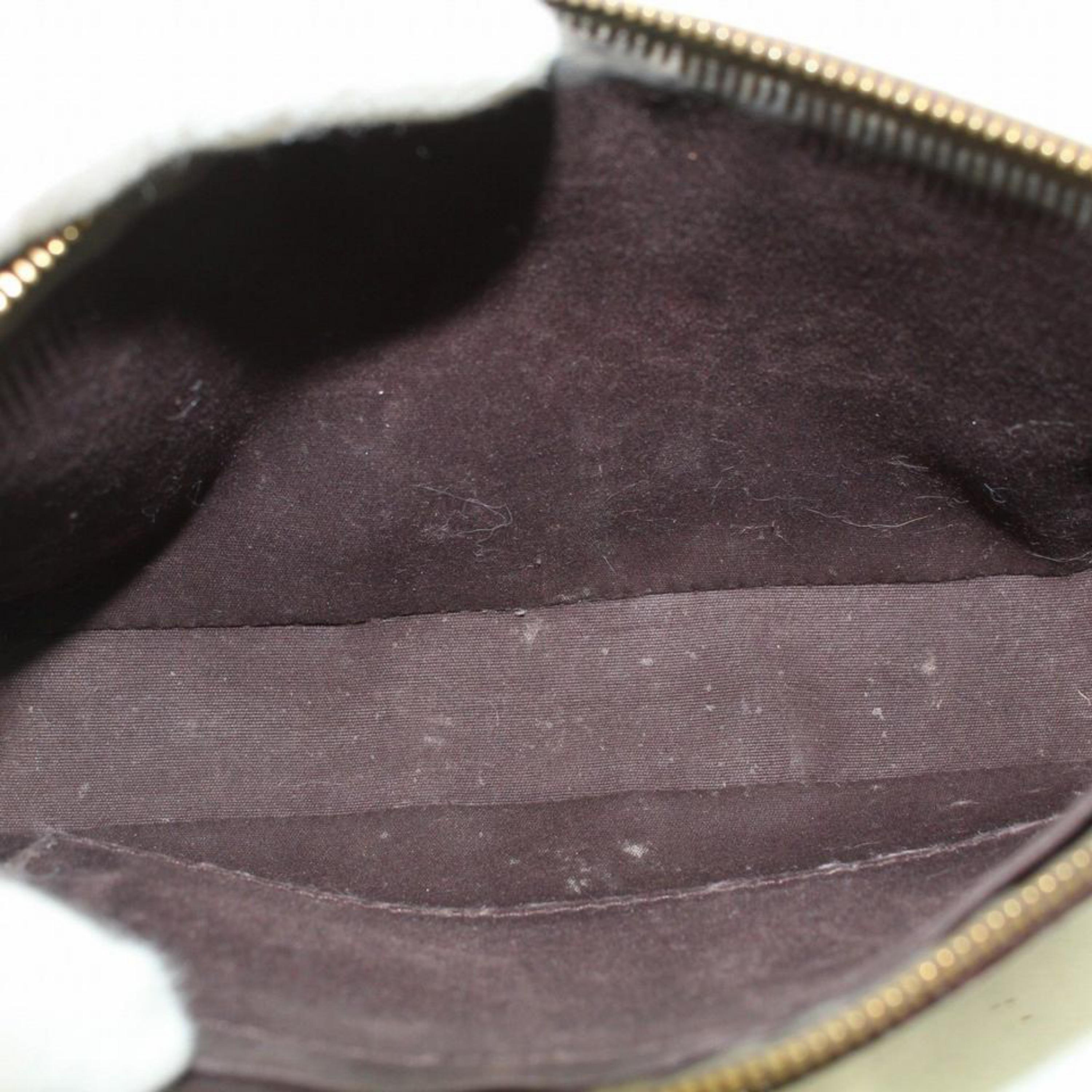 Black Louis Vuitton Pochette Accessoires Amarante Monogram Vernis 868545 Bordeaux Pate For Sale