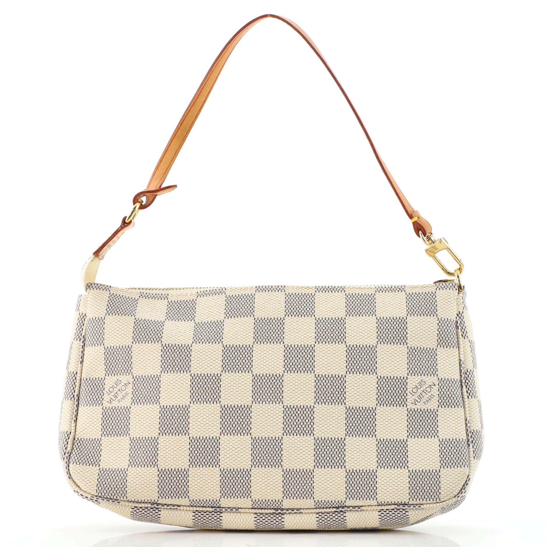 Beige Louis Vuitton Pochette Accessoires Damier