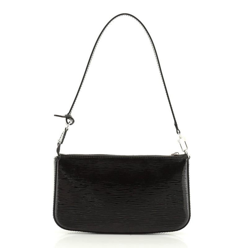 Black Louis Vuitton Pochette Accessoires Electric Epi Leather 