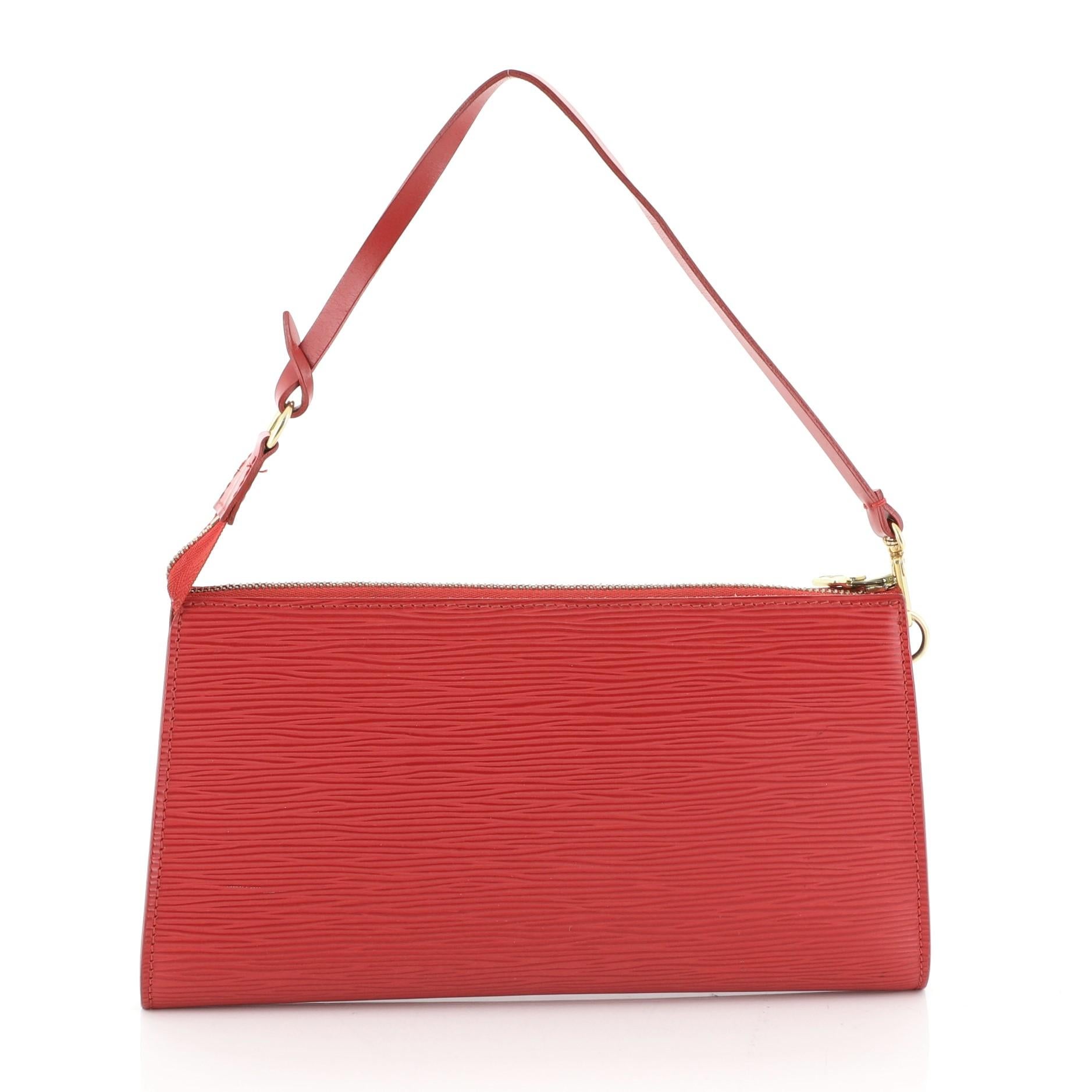 Red  Louis Vuitton Pochette Accessoires Epi Leather