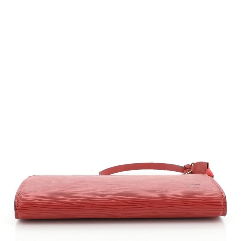 Red Louis Vuitton Pochette Accessoires Epi Leather