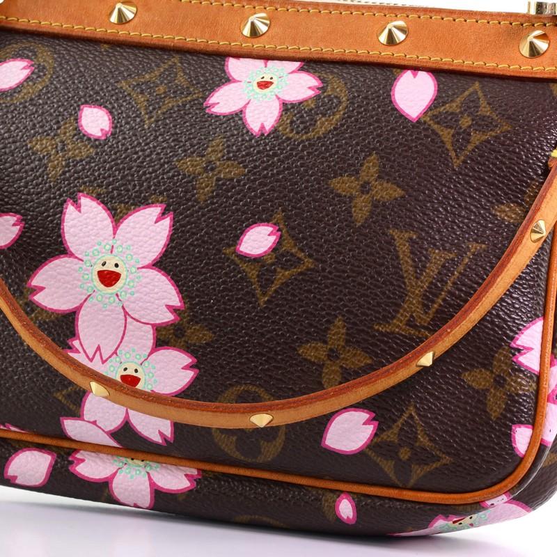 Louis Vuitton Pochette Accessoires Limited Edition Cherry Blossom  In Good Condition In NY, NY