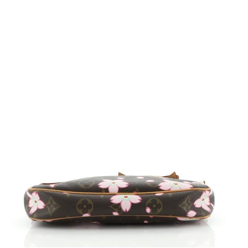 Black Louis Vuitton Pochette Accessoires Limited Edition Cherry Blossom Monogram