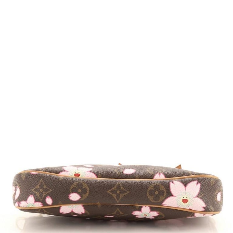 Louis Vuitton Pochette Accessoires Limited Edition Cherry Blossom Monogram In Fair Condition For Sale In New York, NY