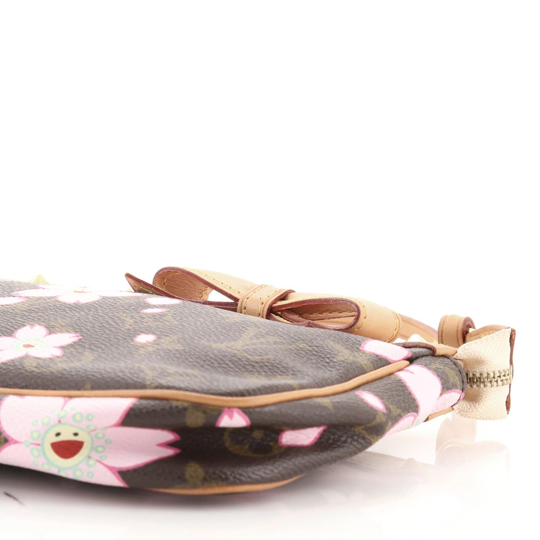 Louis Vuitton Pochette Accessoires Limited Edition Cherry Blossom Monogram In Good Condition In NY, NY