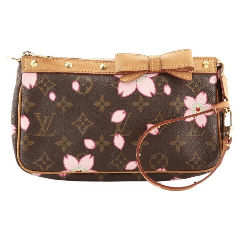 Louis Vuitton Cherry Blossom Pochette Monogram Bag Purse at 1stDibs