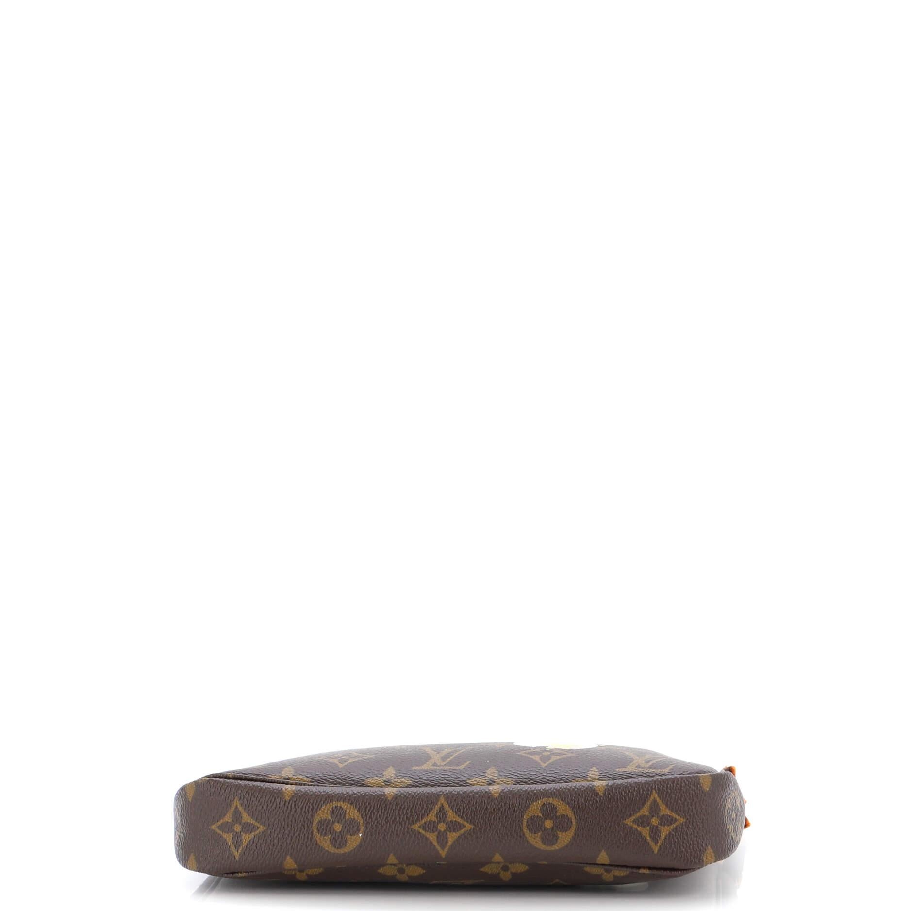 Louis Vuitton Pochette Accessoires Limited Edition Monogram Murakami Panda In Good Condition For Sale In NY, NY