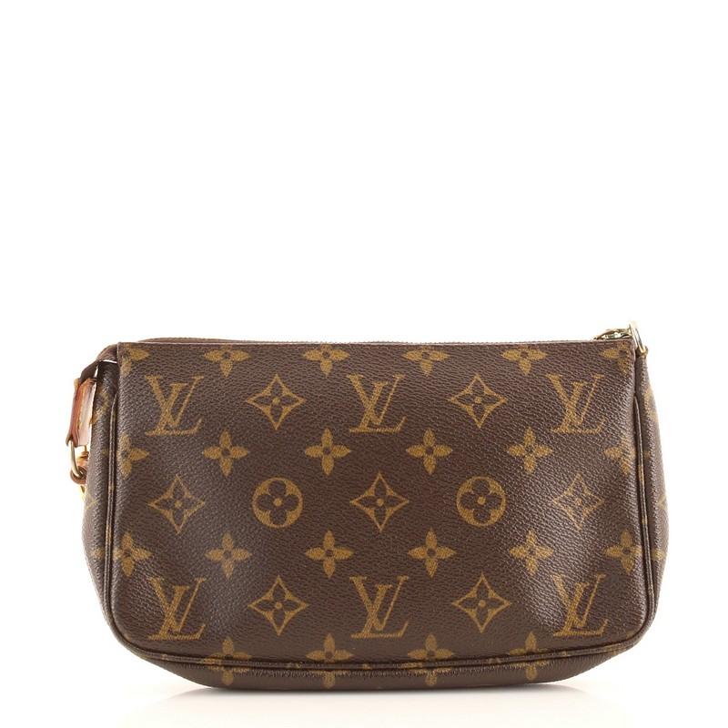 Brown Louis Vuitton Pochette Accessoires Monogram Canvas