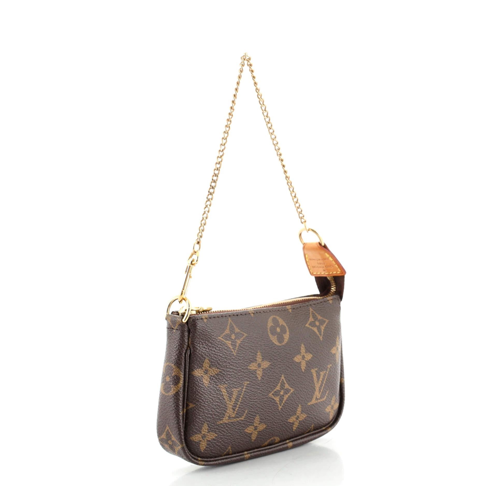 Black Louis Vuitton Pochette Accessoires Monogram Canvas Mini