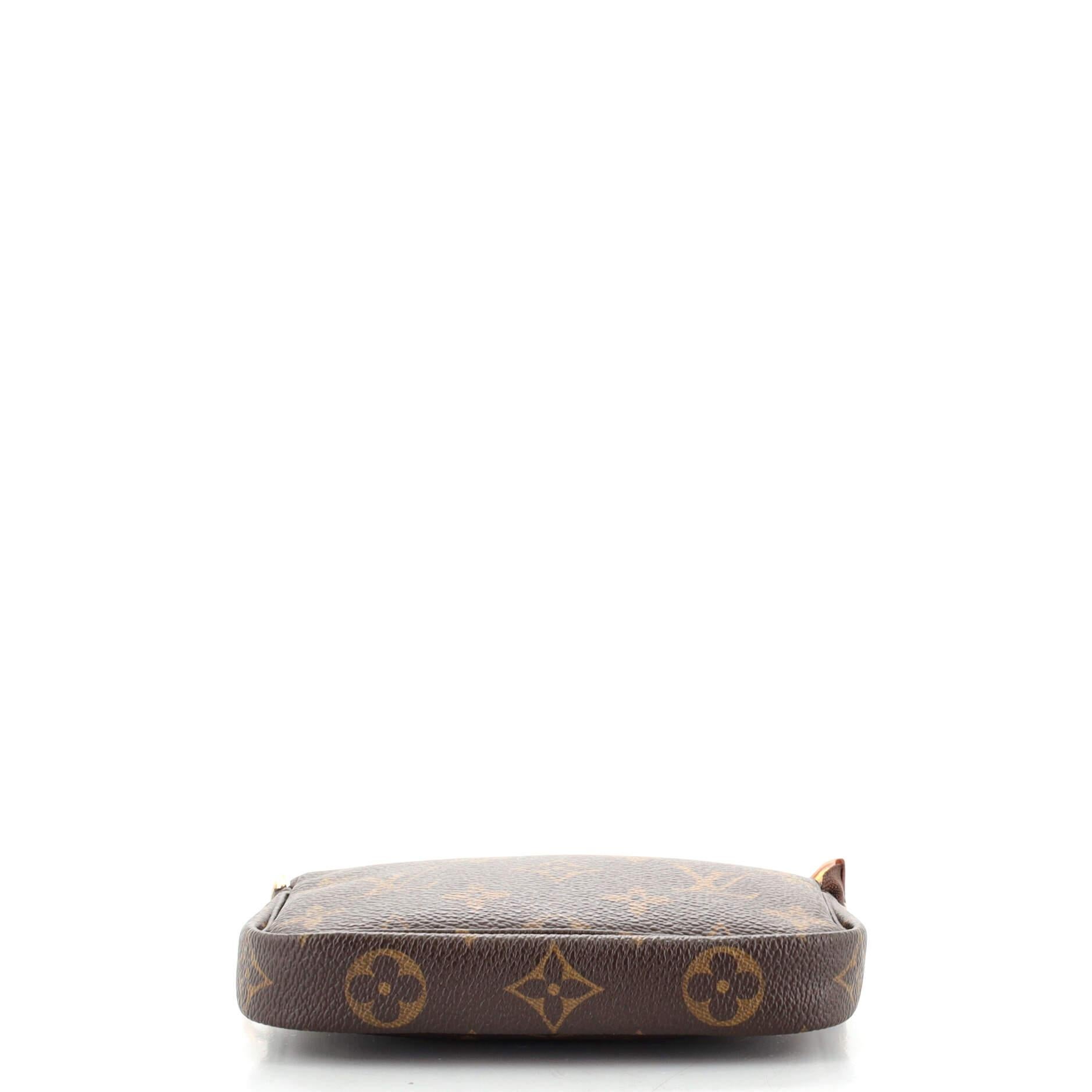 Louis Vuitton Pochette Accessoires Monogram Canvas Mini In Good Condition In NY, NY