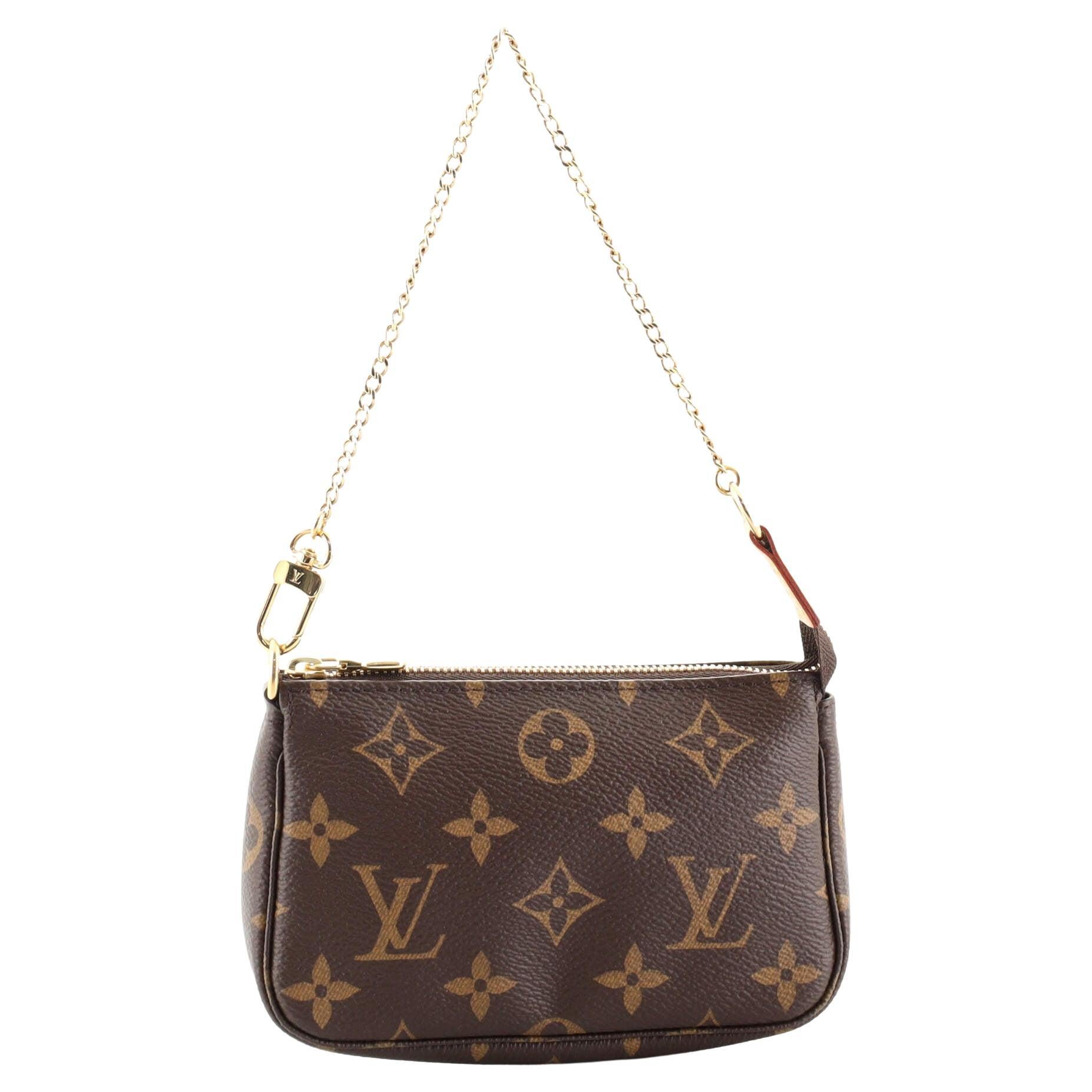 Louis Vuitton Pochette-Accessoires Monogramm Segeltuch Mini