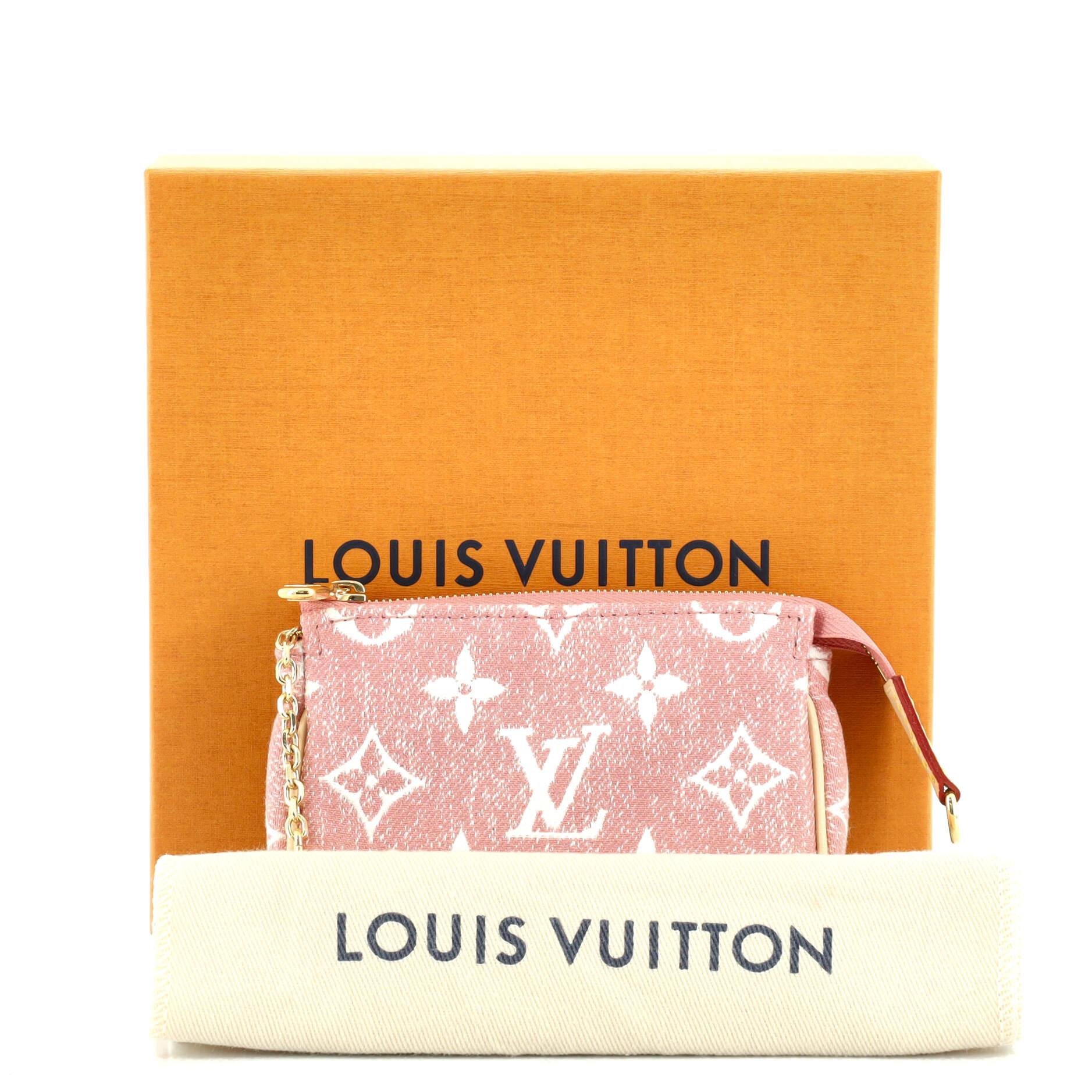 Louis Vuitton Micro Pochette Accessoires Denim Jacquard Pink