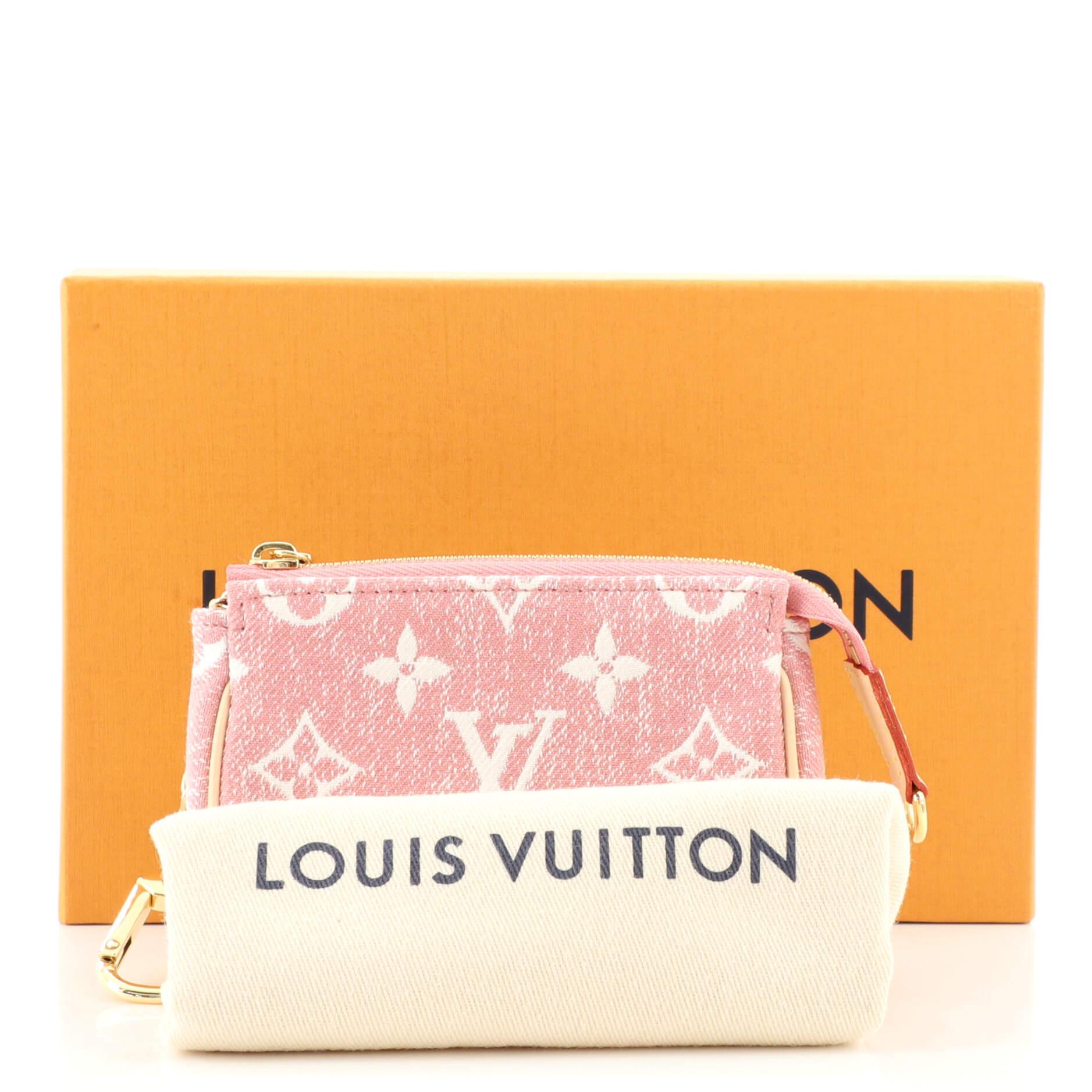 Louis Vuitton Monogram Denim Micro Pochette Wallet