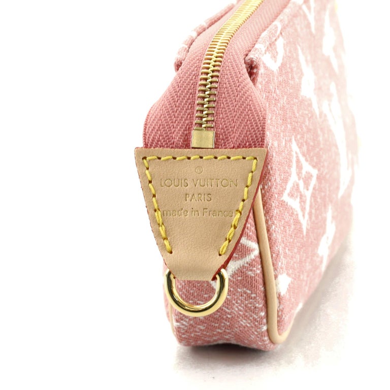 Louis Vuitton Micro Pochette Accessoires Denim Jacquard Pink in