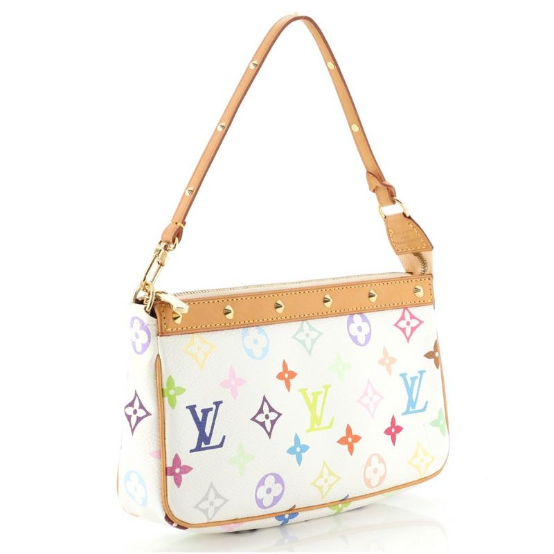 Louis Vuitton White Monogram Multicolore Coated Canvas Pochette Accessoires  Gold Hardware, 2003 Available For Immediate Sale At Sotheby's