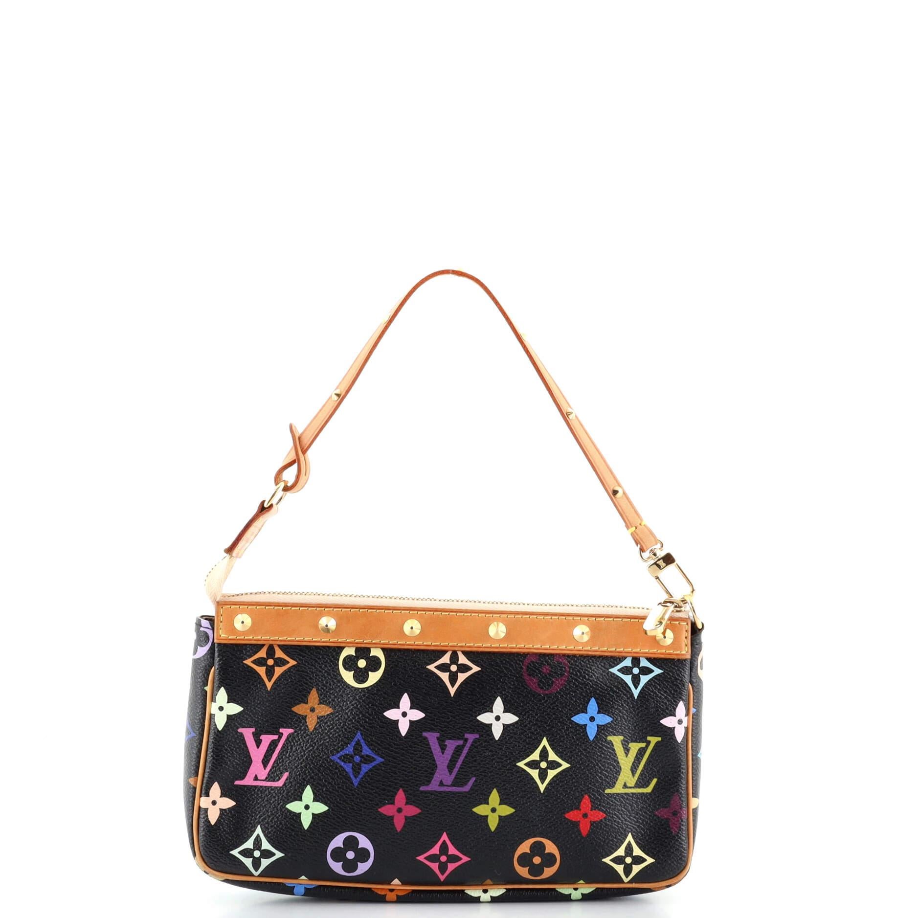 Black Louis Vuitton Pochette Accessoires Monogram Multicolor