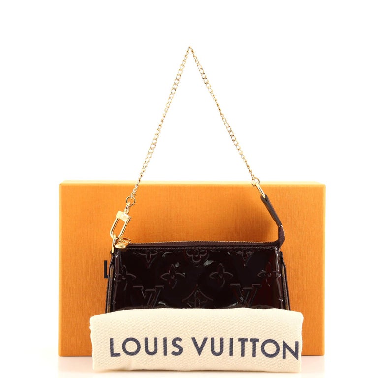Louis Vuitton Pochette Accessoires Monogram Vernis with Monogram Canvas  Mini at 1stDibs