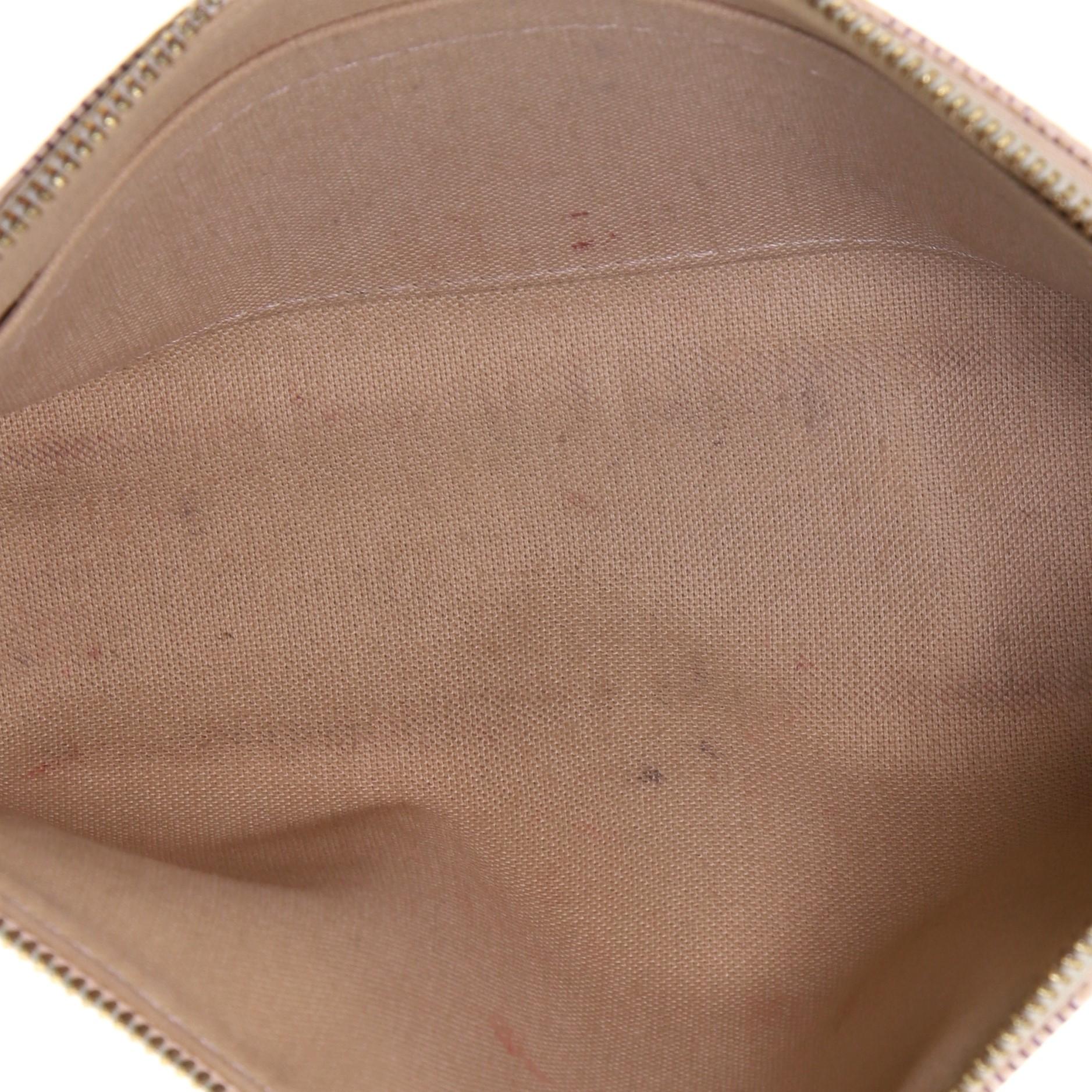 Beige Louis Vuitton Pochette Accessoires NM Damier