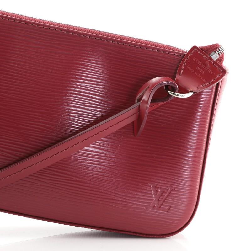 Brown Louis Vuitton Pochette Accessoires NM Epi Leather