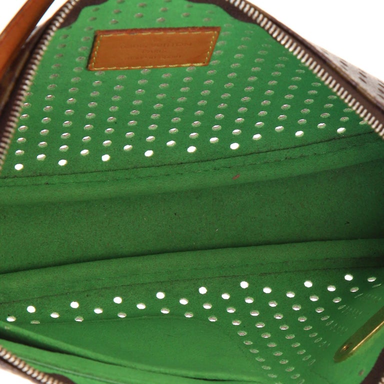 Louis Vuitton Green Monogram Perforated Pochette Accessoires