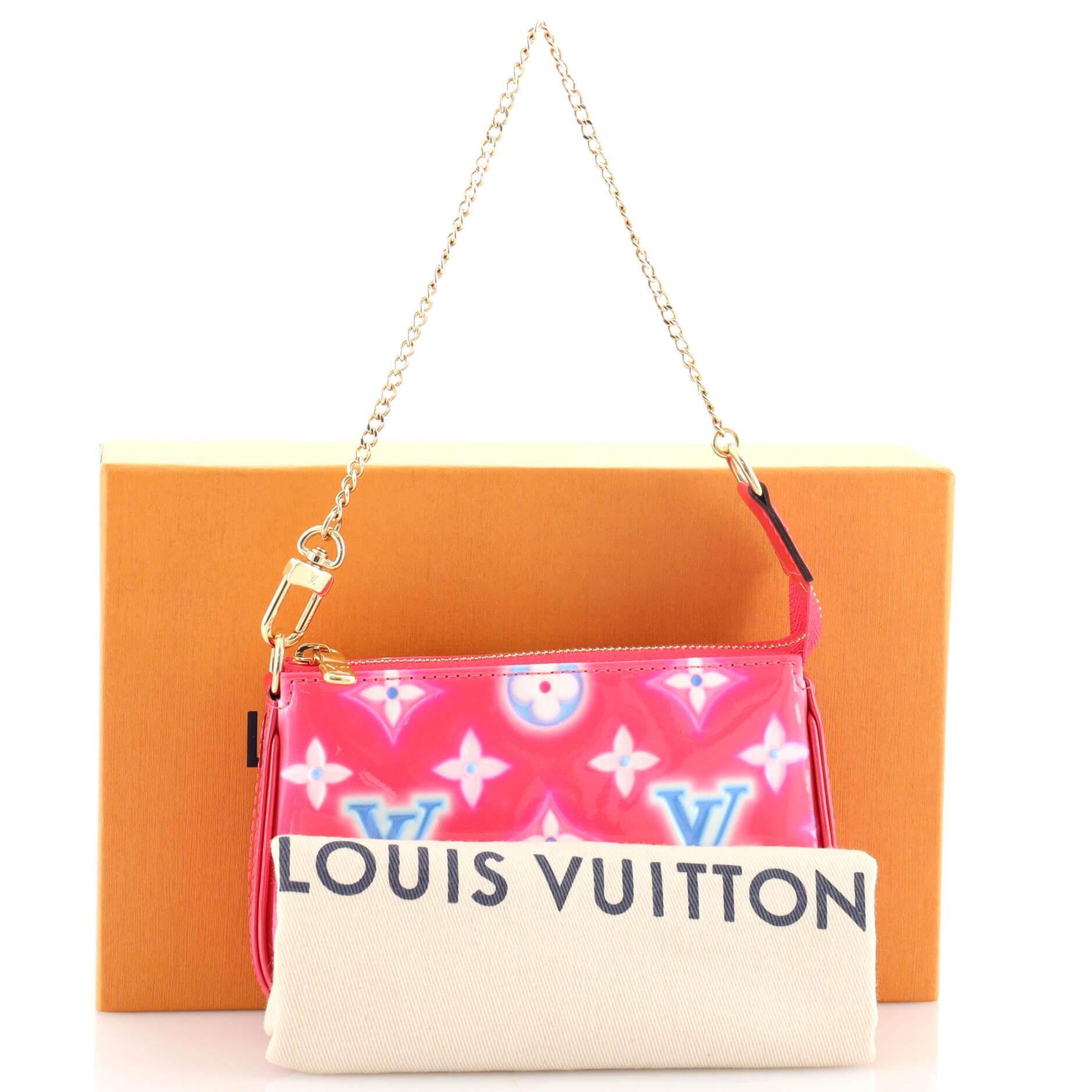 Louis Vuitton, Bags, Mini Pochette Accessoires Lollipop Blue New 0  Authentic Vernis Leather