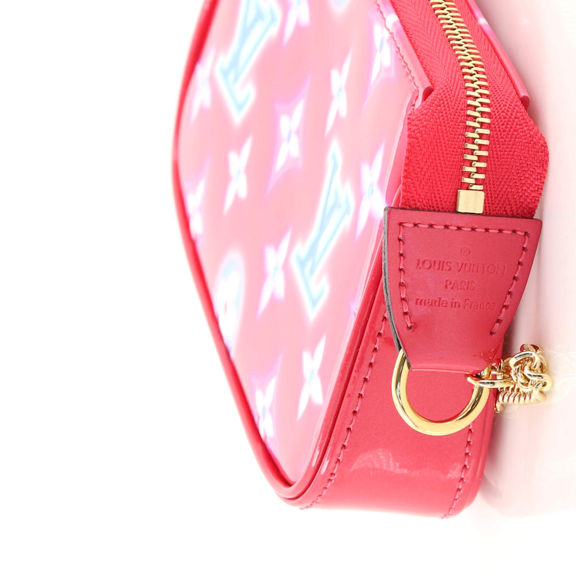 Louis Vuitton Pochette Accessoires Valentine Neon Monogram Vernis Mini In Good Condition In NY, NY