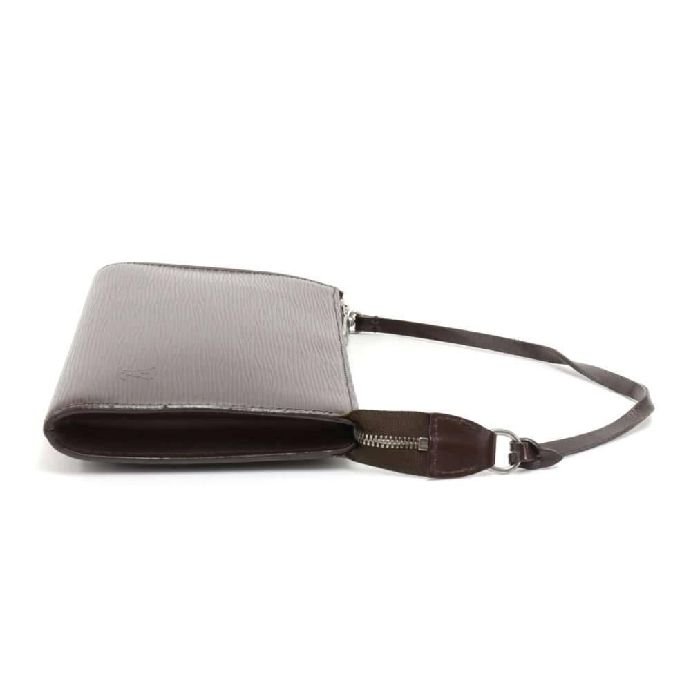 Black Louis Vuitton Pochette Accessories Moca Epi Leather Hand Bag