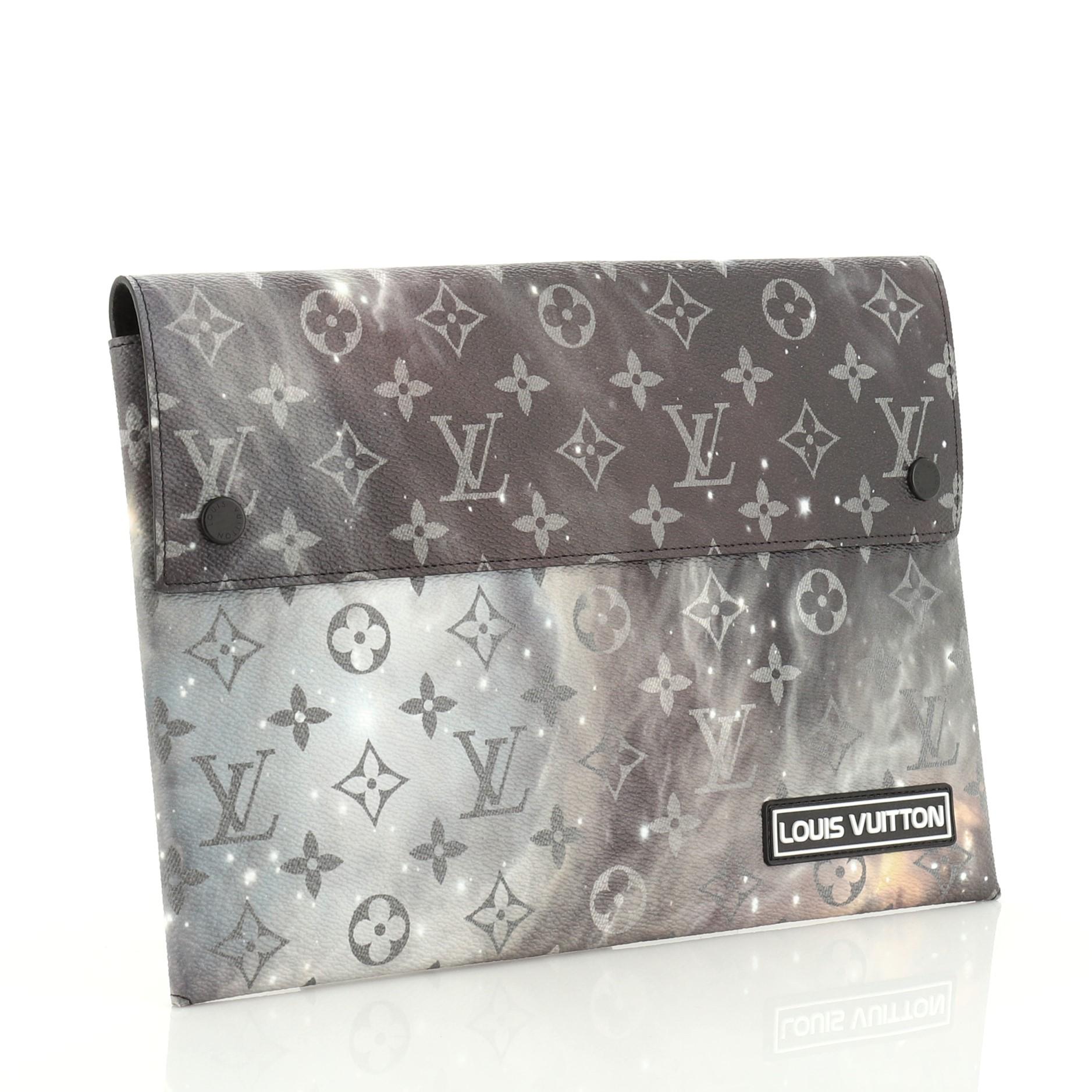 Gray Louis Vuitton Pochette Alpha Triple Limited Edition Monogram Galaxy Canvas