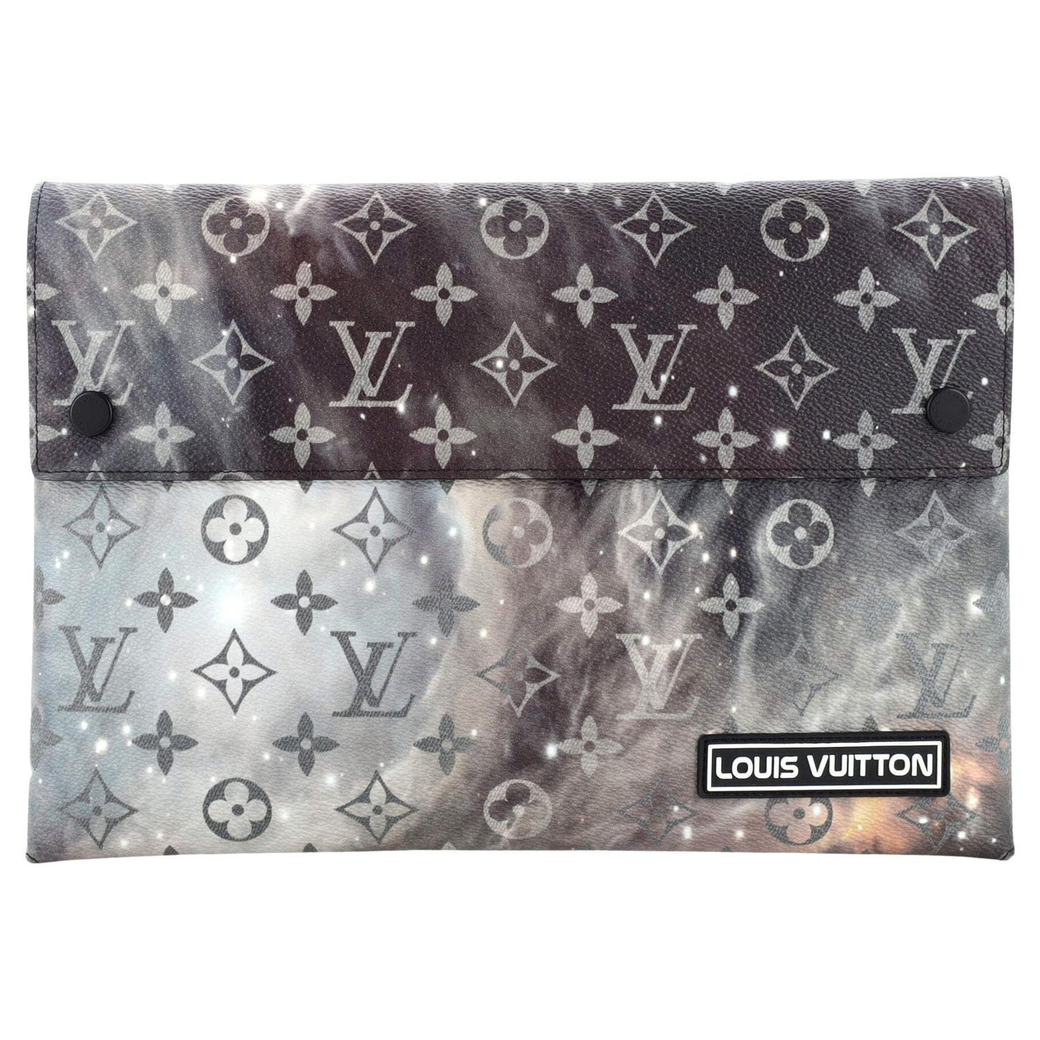 Louis Vuitton Black, Pattern Print Monogram Eclipse Discovery Pochette GM