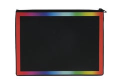 Louis Vuitton Pochette Bag Black Taiga Leather Rainbow Travel Clutch Pouch